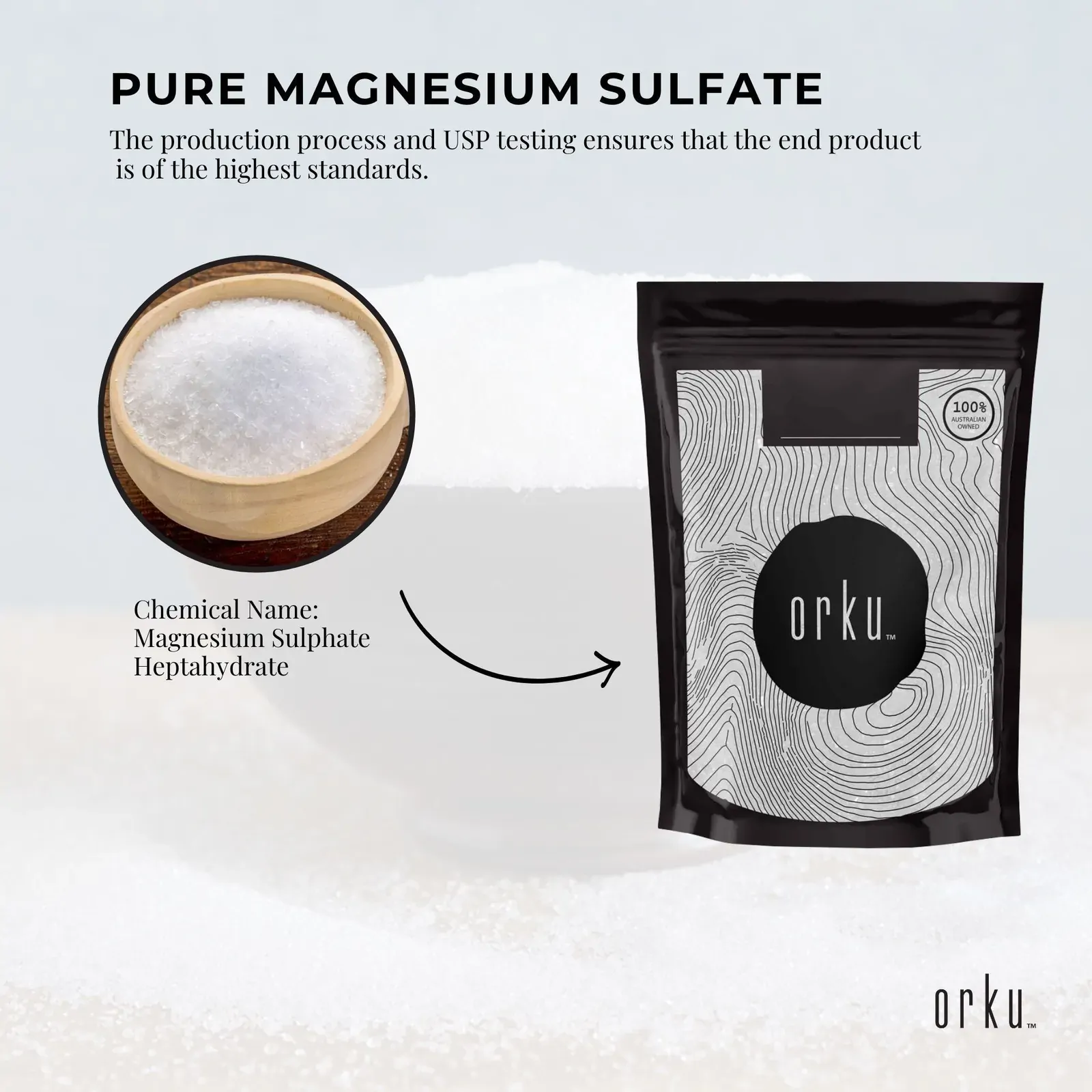 100g USP Epsom Salt Pharmaceutical Grade - Magnesium Sulfate Body Bath Salts Price