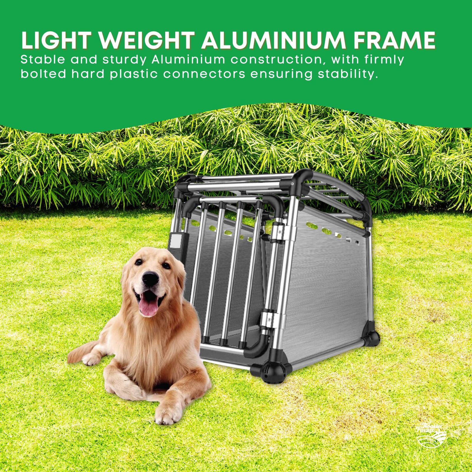 Aluminium Dog Travel Crate 63x68x88cm - Large Pet Car Transport Cage Kennel Box Price