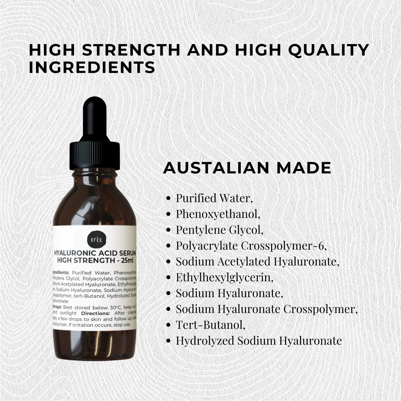 100ml Hyaluronic Acid Serum - High Strength Cosmetic Face Skin Care Price