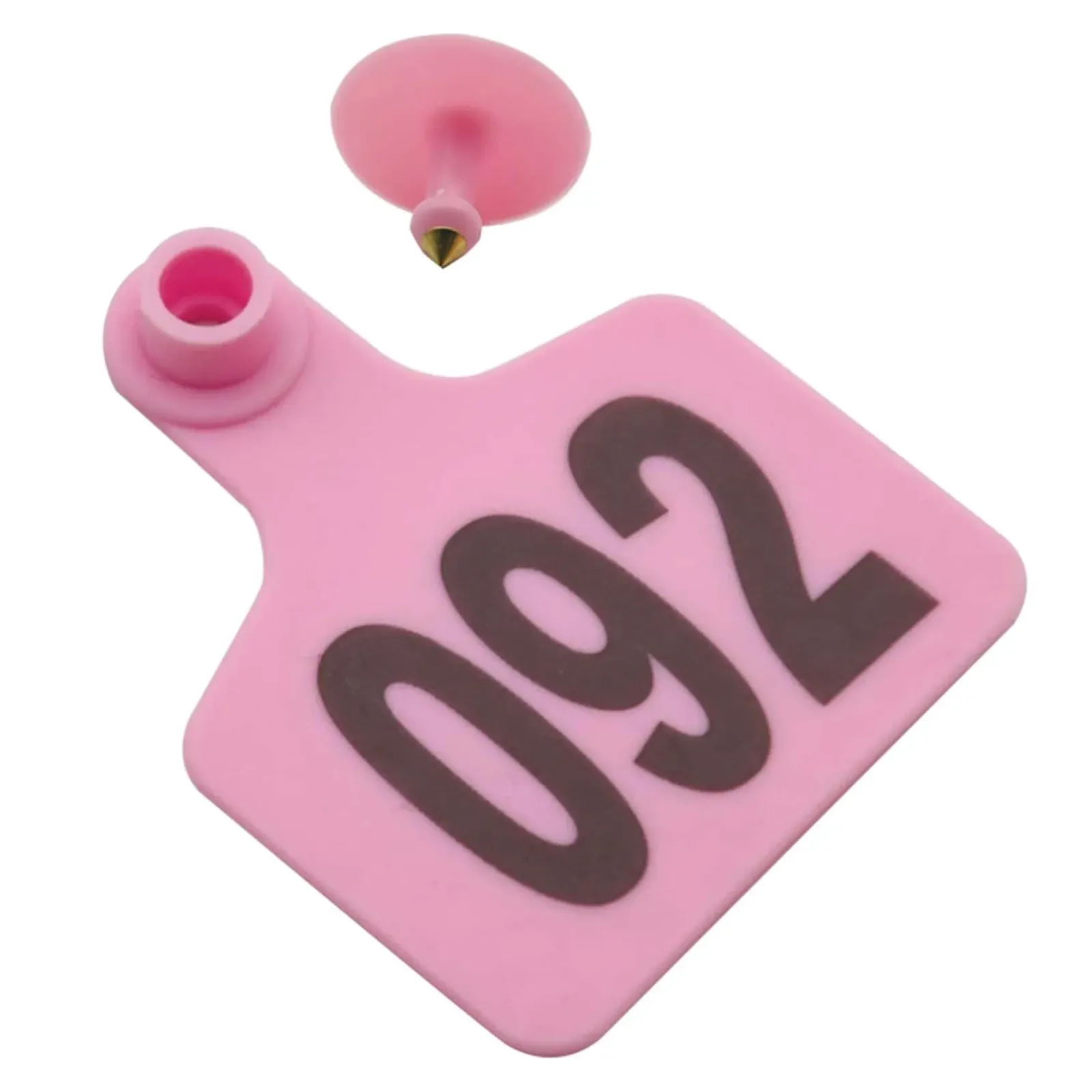 1-100 Cattle Number Ear Tags 5x4cm Set - Small Pink Pig Goat Livestock Label Price
