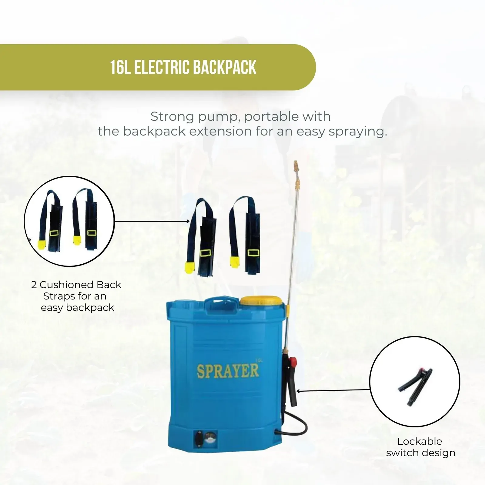 16L Rechargeable Backpack Pressure Sprayer - Portable Electric Garden Weed Pump Price