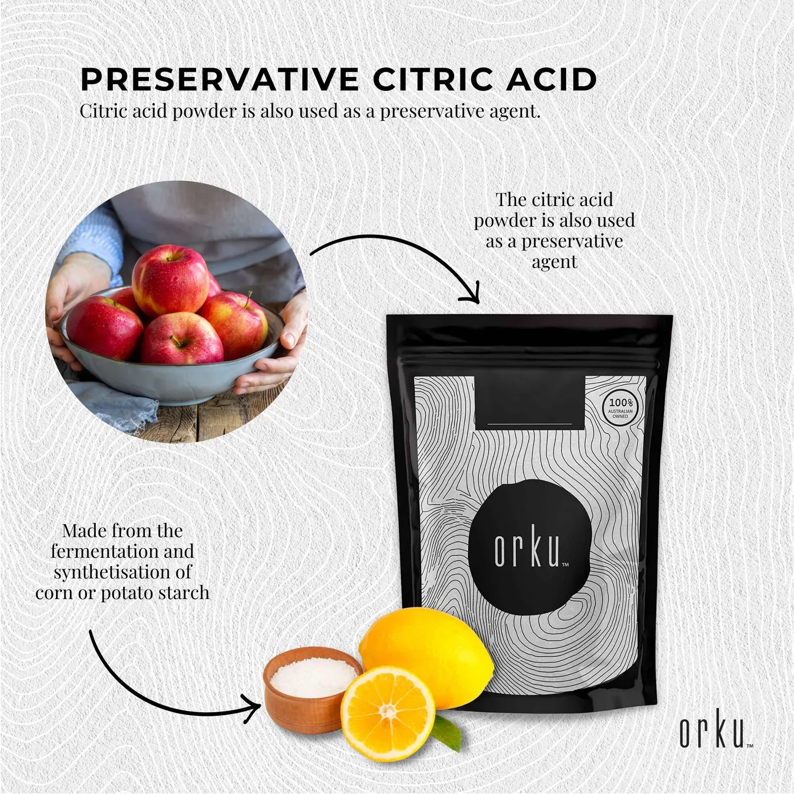 500g Citric Acid Powder - Food Grade Anhydrous GMO Free Preservative c6h807 Price