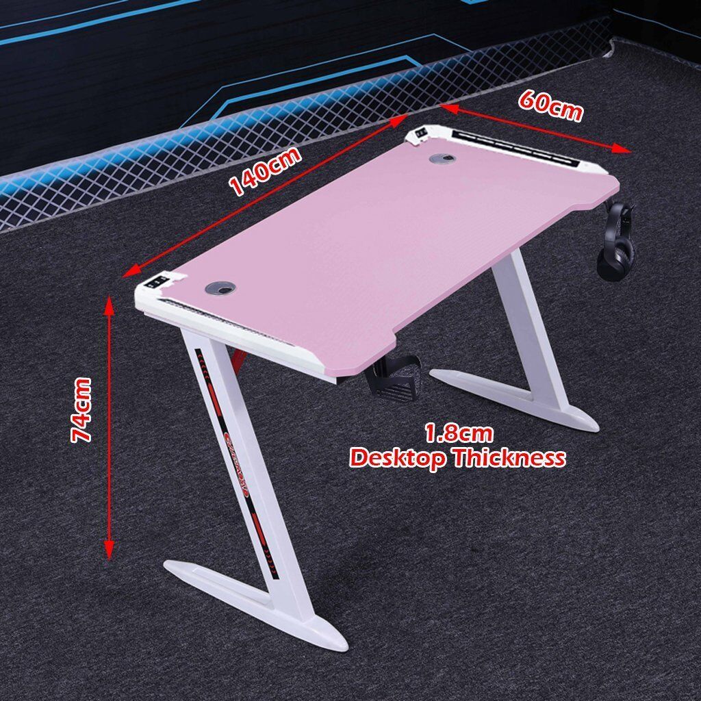 120cm RGB Gaming Desk Desktop PC Computer Desks Desktop Racing Table Office Laptop Home AU Price