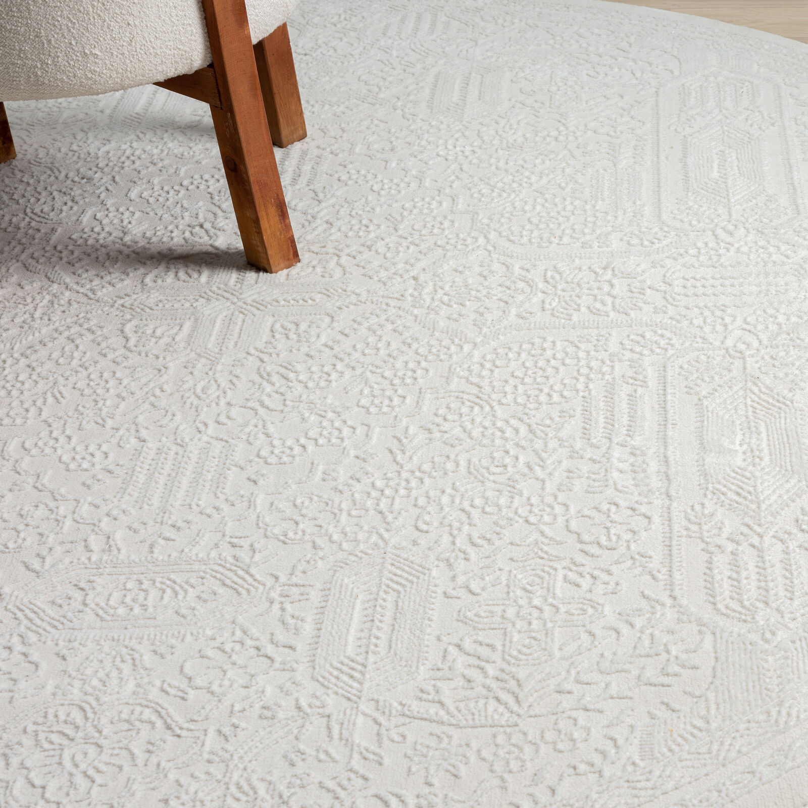 Grande Jacquard Rug - Ivory - 160x230 Price