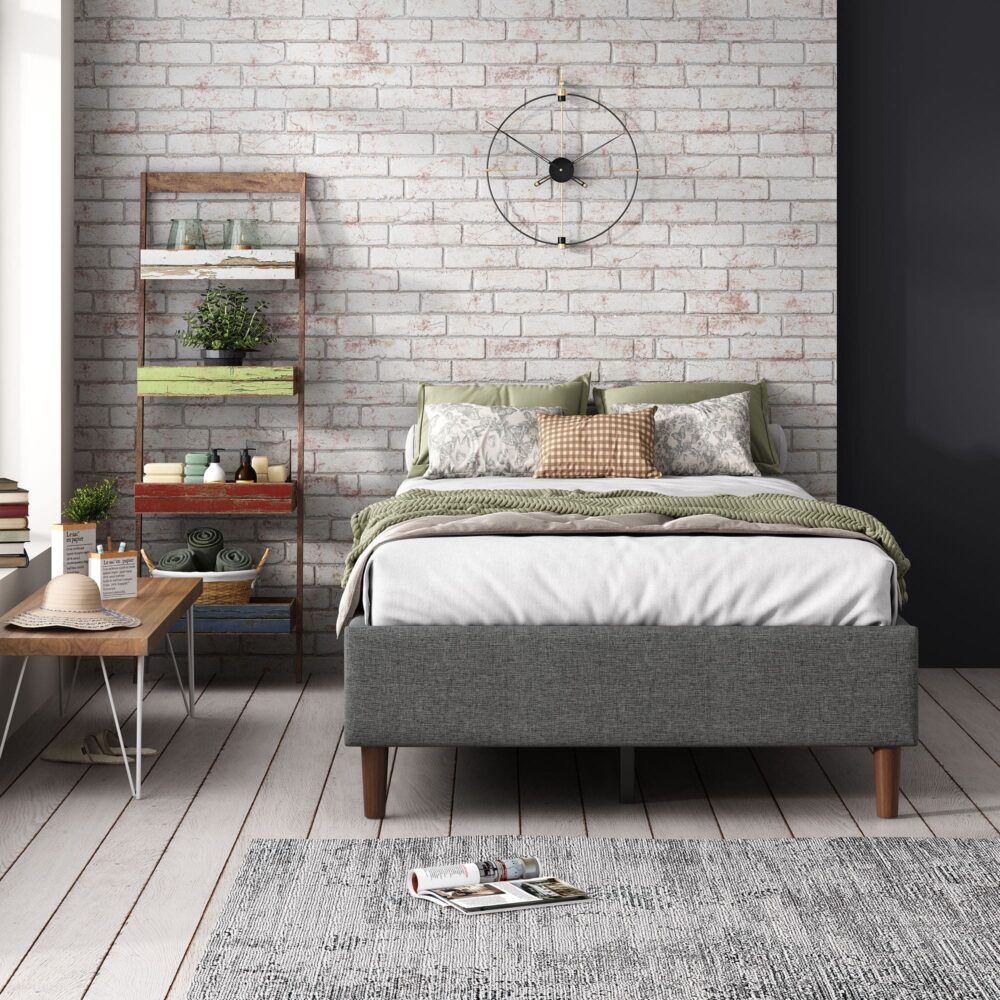 Bed Frame Mattress Foundation (Dark Grey) – Double Price