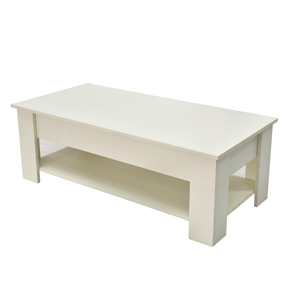Lift Up Coffee Table with Storage-White Price