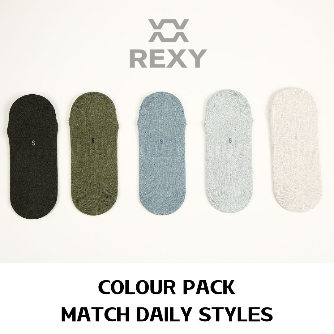 10X Rexy Daily No Show Ankle Socks Large Non-Slip Breathable MULTI COLOUR Price