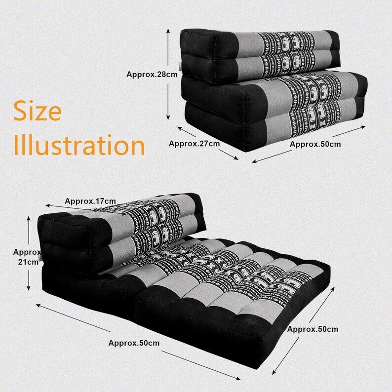 3-Fold Zafu Meditation Cushion Set Blue Medium Size Price