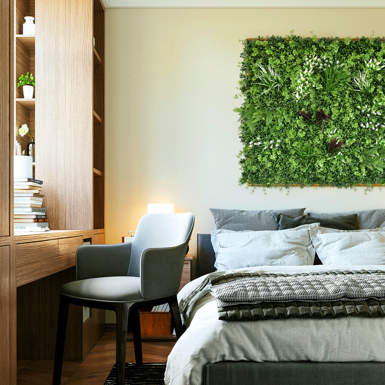 5 SQM Artificial Plant Wall Grass Panels Vertical Garden Foliage Tile Fence 1X1M Green Price