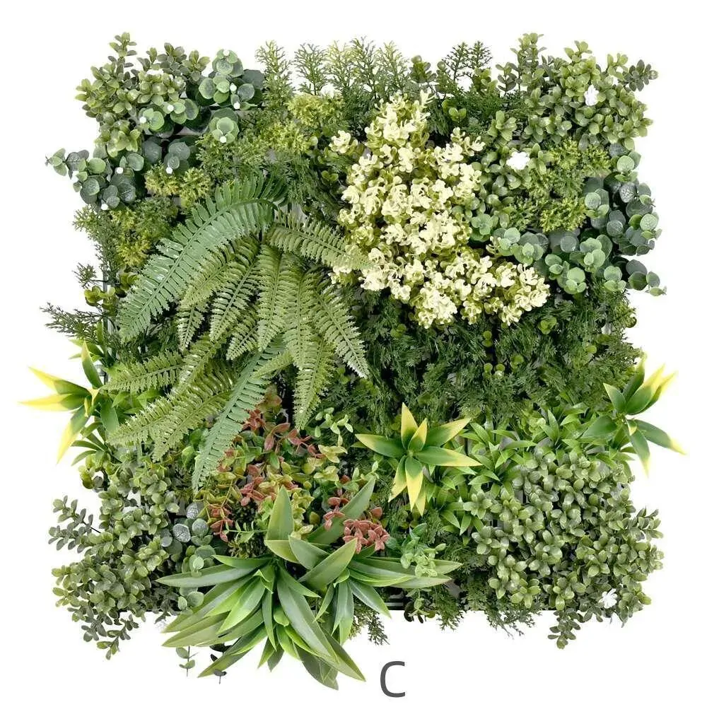 3 Artificial Plant Wall Grass Panels Vertical Garden Foliage Tile Fence 50X50 CM Price