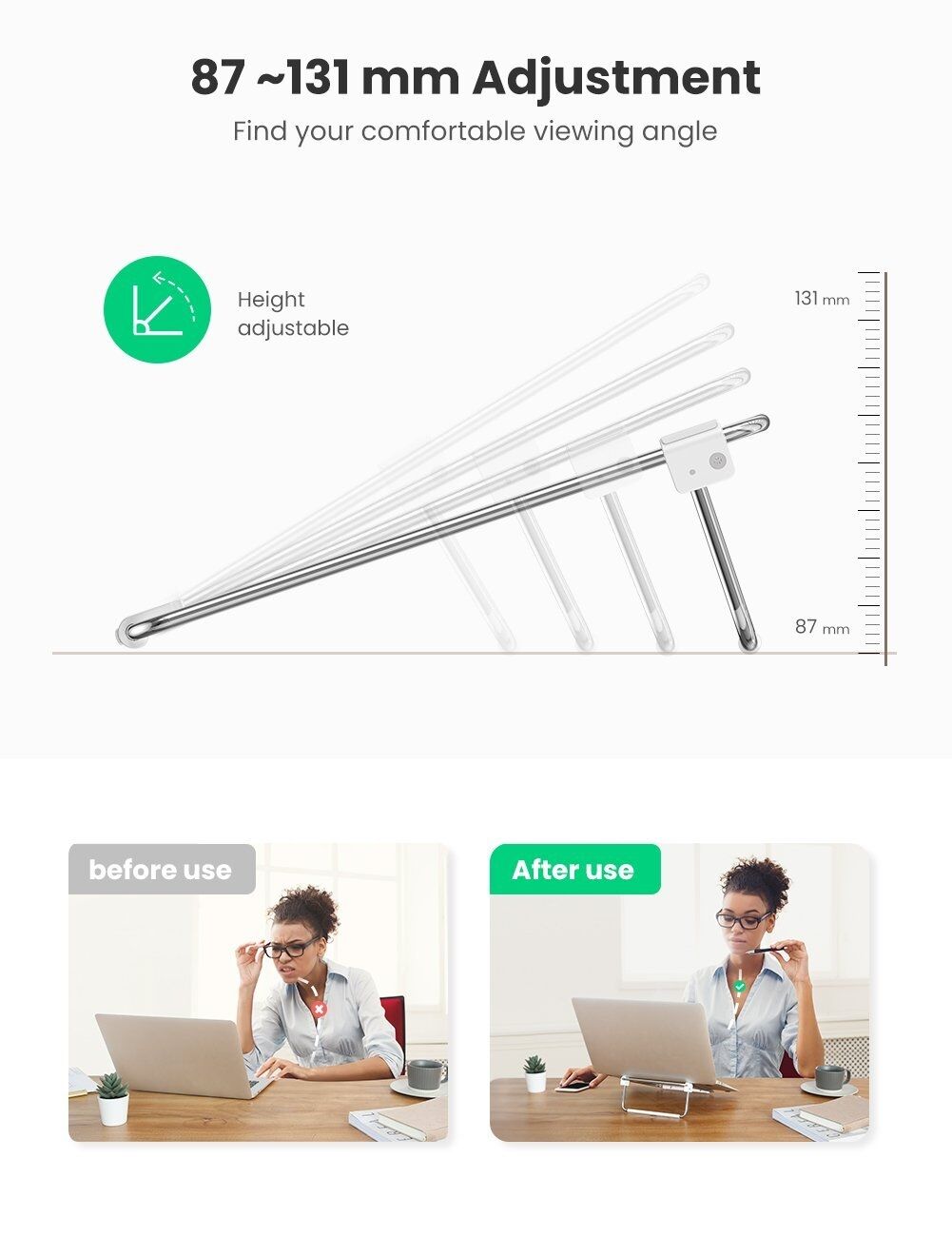 UGREEN 80348 Adjustable Laptop Desk Stand Price