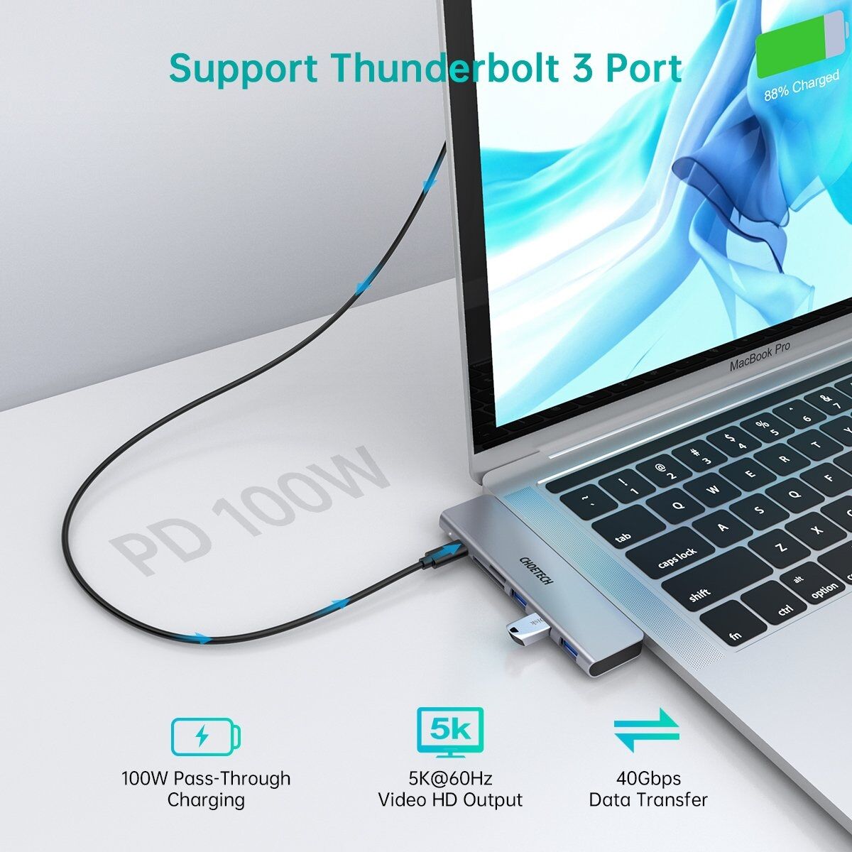 CHOETECH HUB-M23 7-in-1 MacBook Pro USB Adapter Price