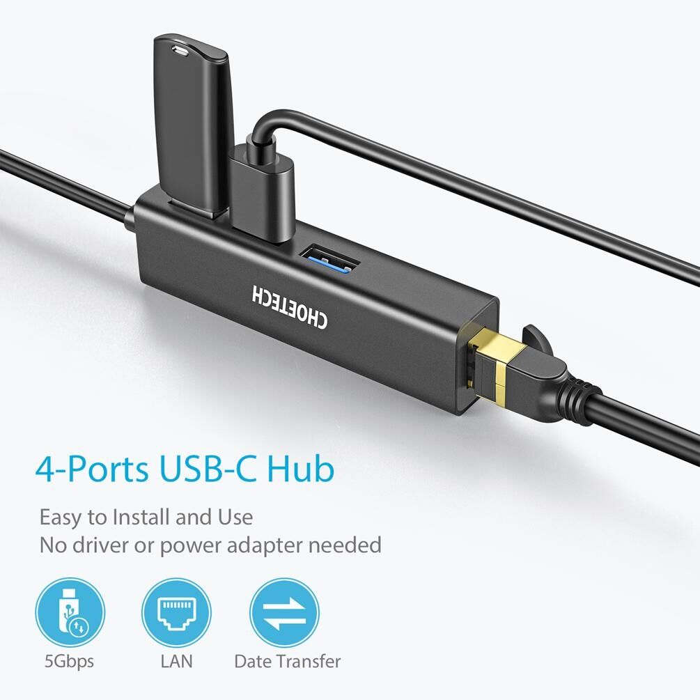 CHOETECH HUB-U02 USB-C To Ethernet Hub Price