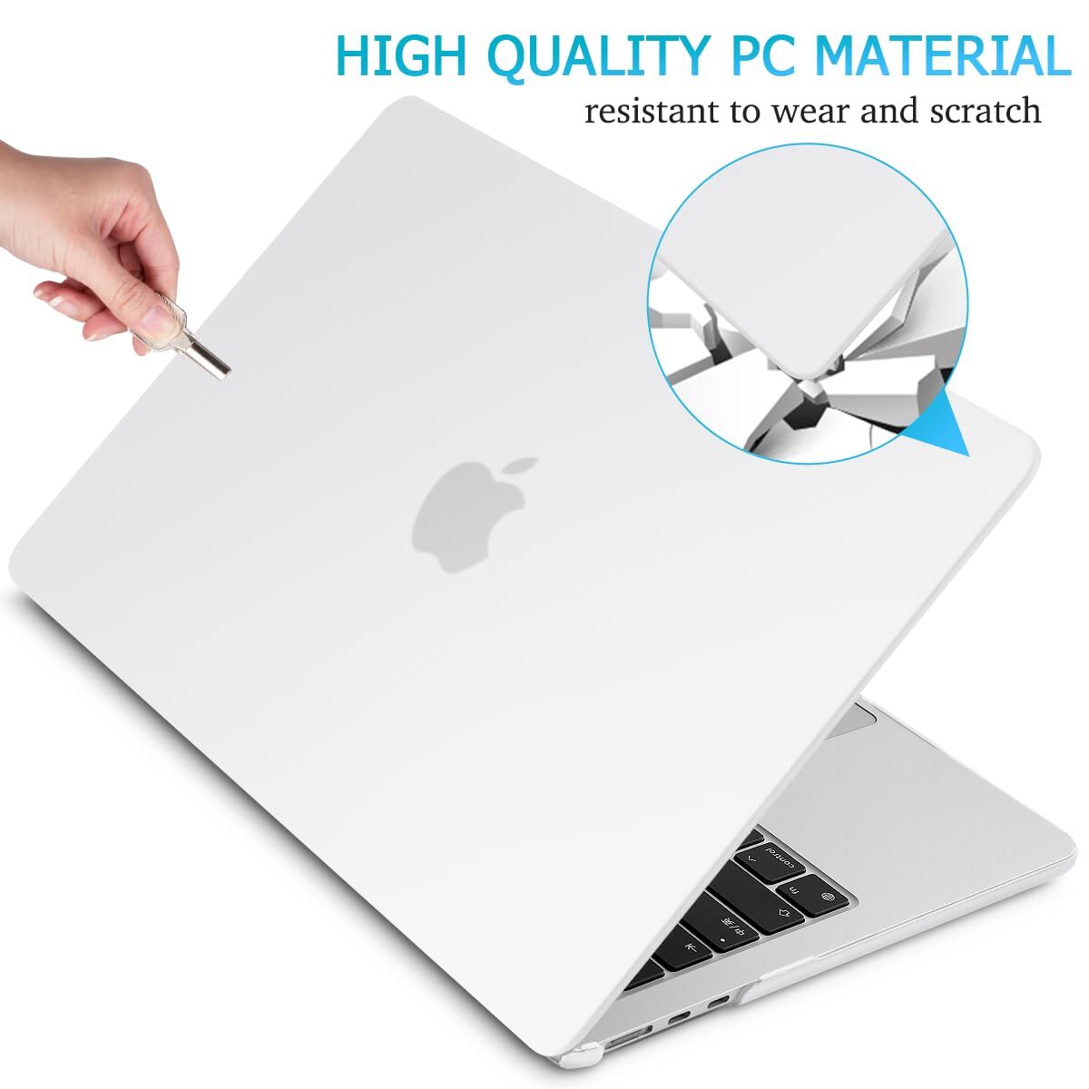 15 inch Air 2023 MacBook Air Matte Case A2941 M2 Chip Hard Shell Case Keyboard Cover White Price