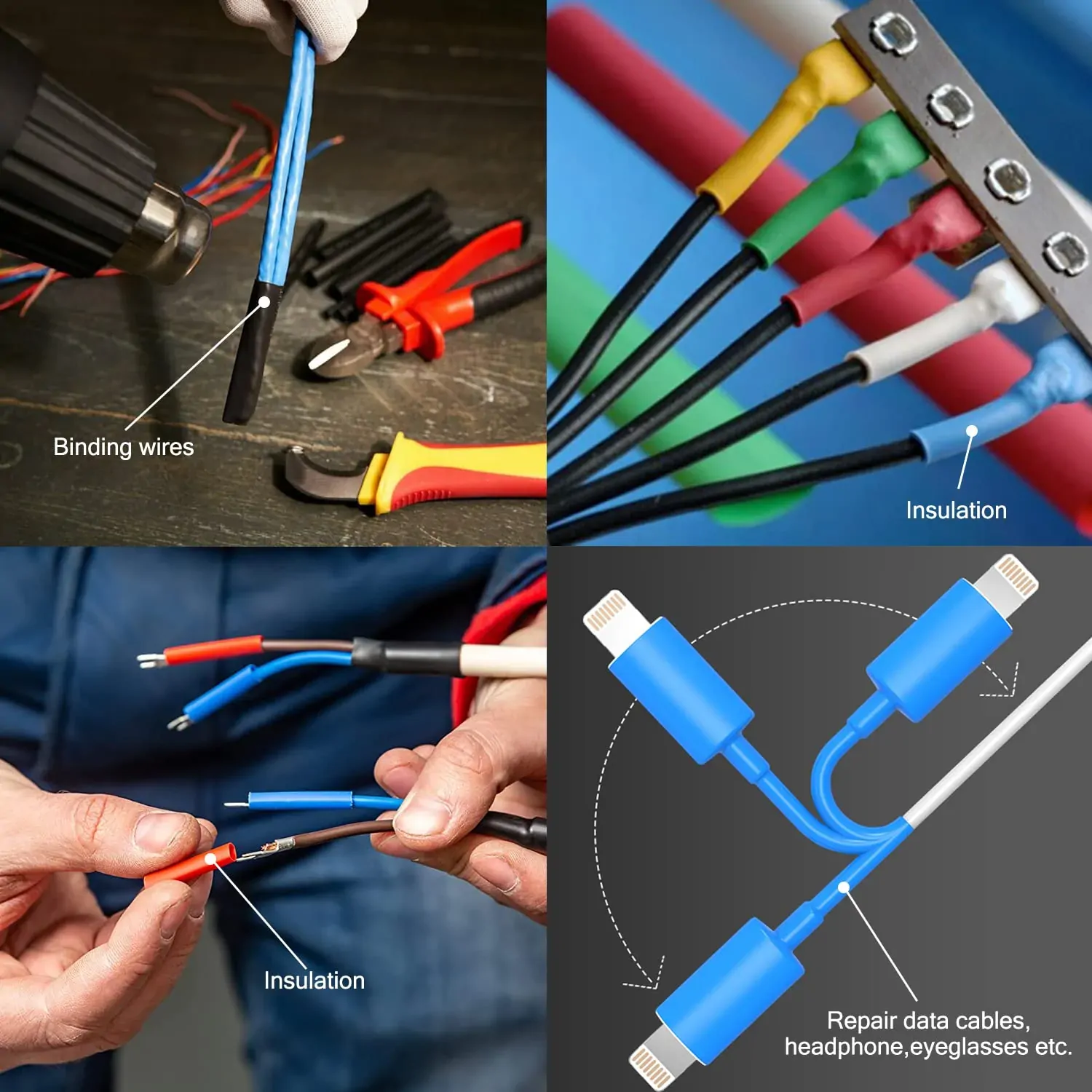 2m Polyolefin Shrink Tube 11/32" (9mm) 2:1 Ratio Heat Shrink Tubing Sleeving Wrap Shrinking Price