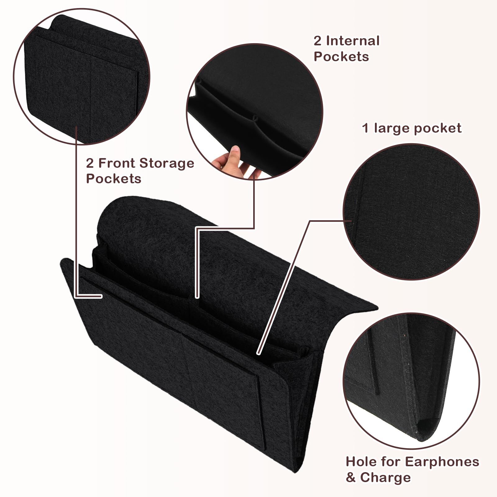 Bed Organiser Bedside Caddy Sofa Organiserd Book Magazines Organiser Black Price