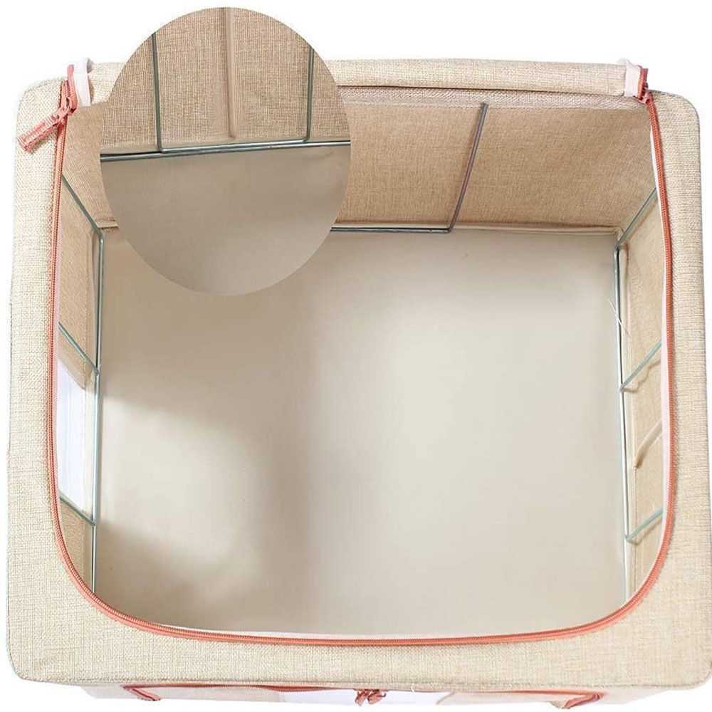 100L Cloth Storage Box Closet Organizer Storage Bags Clothes Storage Bags Wardrobe Organizer Idea CREAM Price