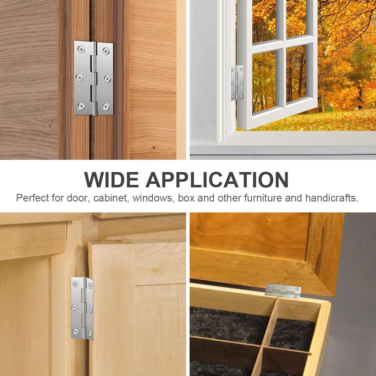 Pack of 20 Hinge 3 Inch Stainless Steel Door Hinges Cabinet Door Hinges Furniture Price