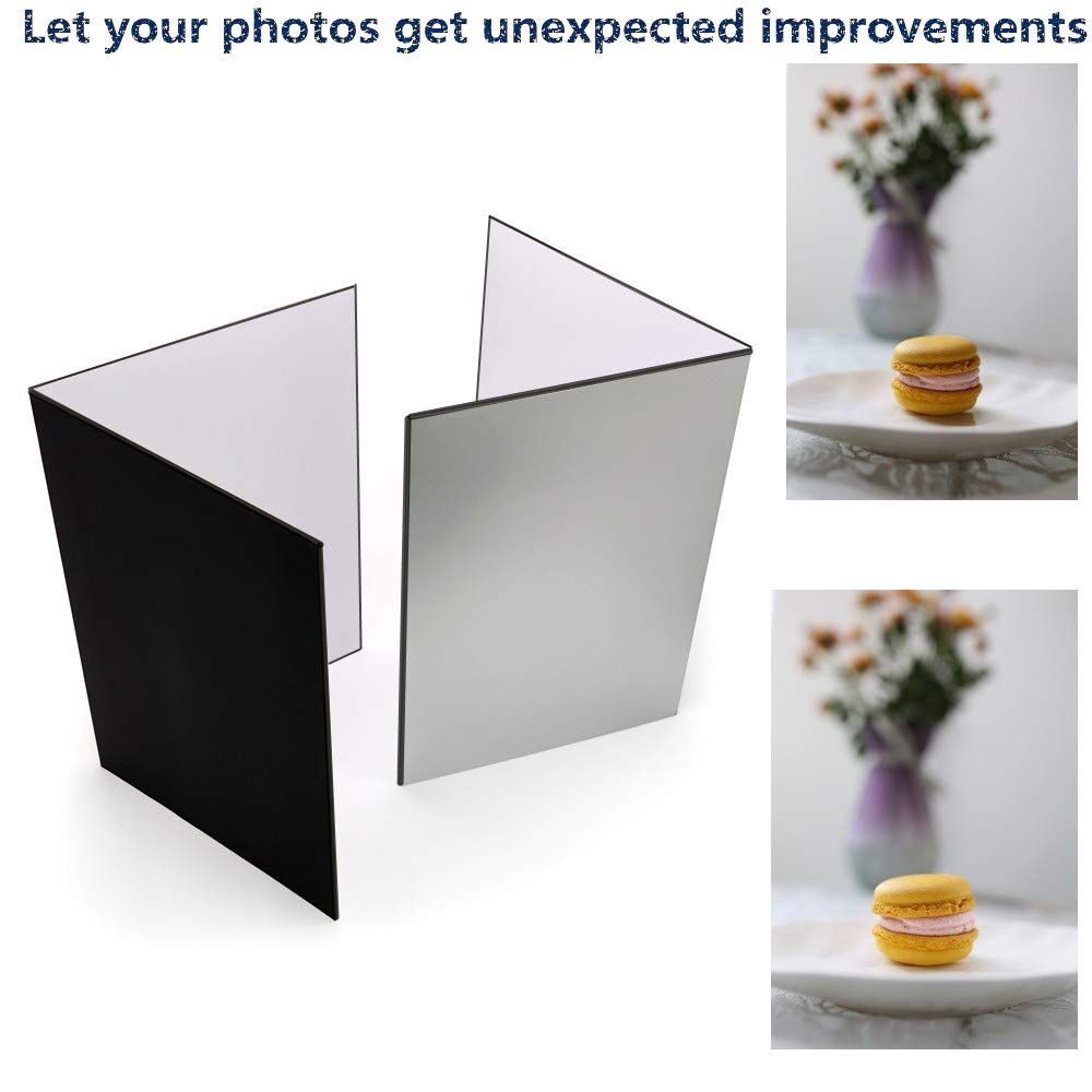 2 Pack A3 3 in 1 Photography Light Reflector Cardboard Light Diffuser Board Black, Silver, White Price