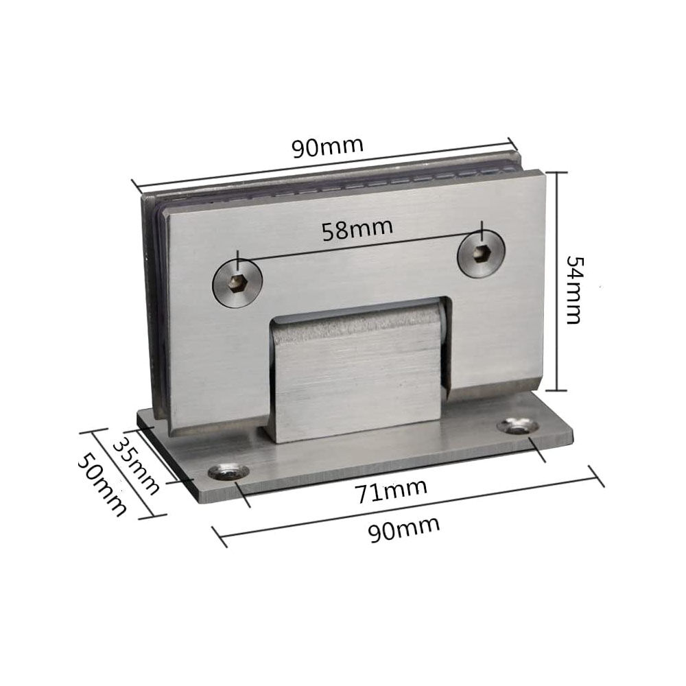 90 Degree Glass Door Cupboard Showcase Cabinet Clamp Glass Shower Doors Hinge 304 Steel Price