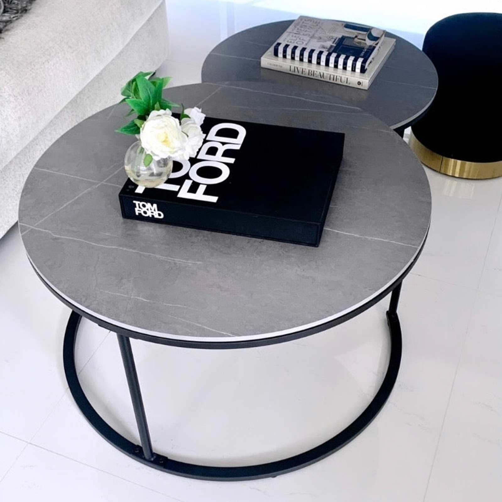 Interior Ave - Executive Stone Nested Coffee Table Set Price