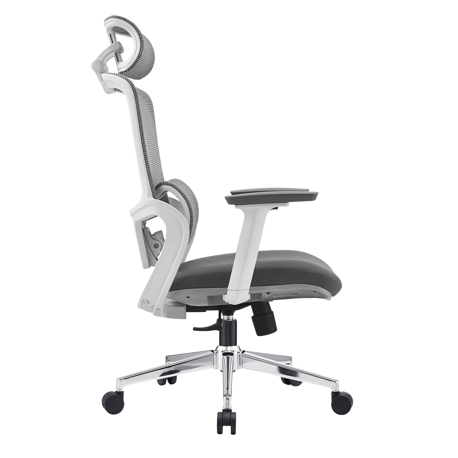 Elena High Back Fabric Seat Ergonomic Office Chair In Grey Price