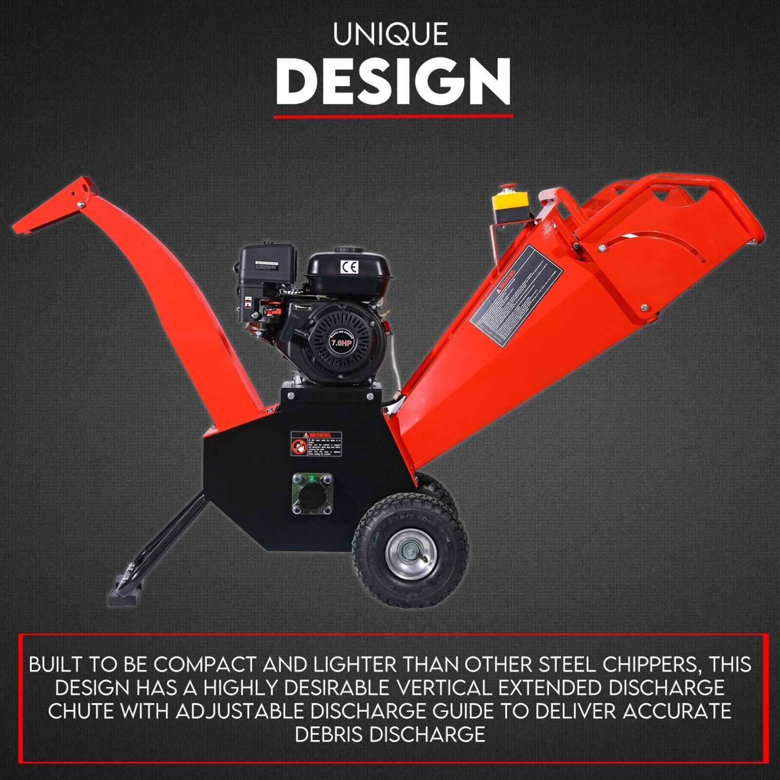 7HP Wood Chipper Self Feeding Shredder Mulcher Machine Petrol Garden Portable Price