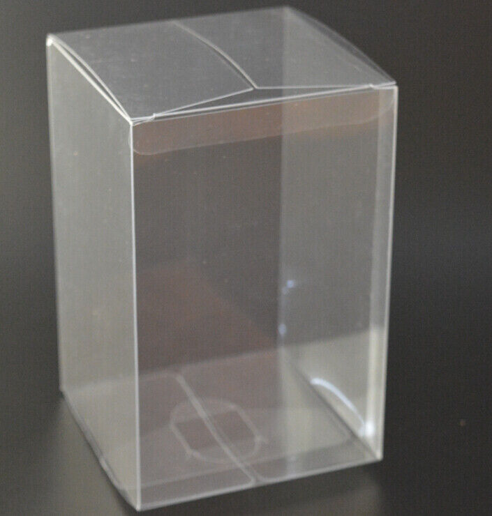 10 Pack of 8x8x10cm Clear PVC Plastic Folding Packaging Small rectangle/square Boxes for Wedding Jewelry Gift Party Favor Model Candy Chocolate Soap B Price
