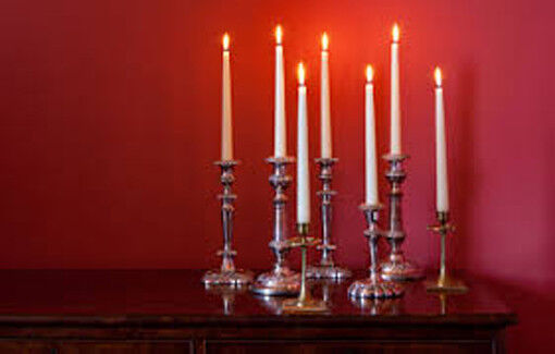 10 pack white wax 20cm taper church house vigil candleabra candle 2CM WIDE Price