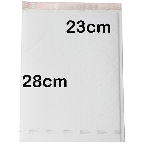 100 Piece Pack - 28 x 23cm White Bubble Padded Envelope Bag Post Courier Mailer Shipping Safe Fragile Self Seal Price