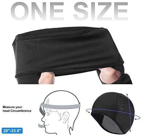 Helmet Fleece Inner Liner Cycling Skull Cap Winter Thermal MTB Mountain Cycling Cap for Men Women Headwear for Running Skiing & Winter Sports BLACK Ro Price