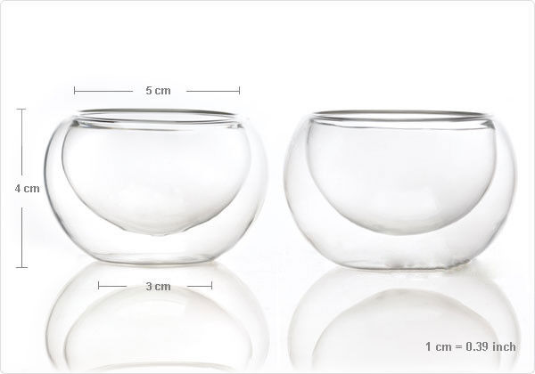1 Set of Gongfu Chinese Ceremony Tea Set - 6 Glass cups with Infuser and Tealight Candle Pot Warmer Price