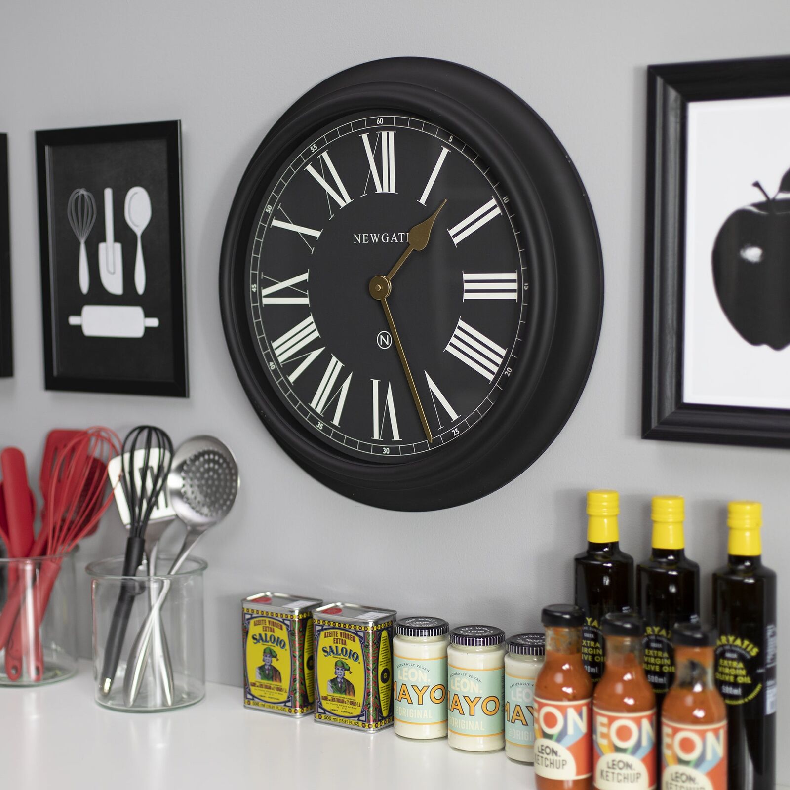 Newgate Chocolate Shop Wall Clock Silicone Cave Black Price