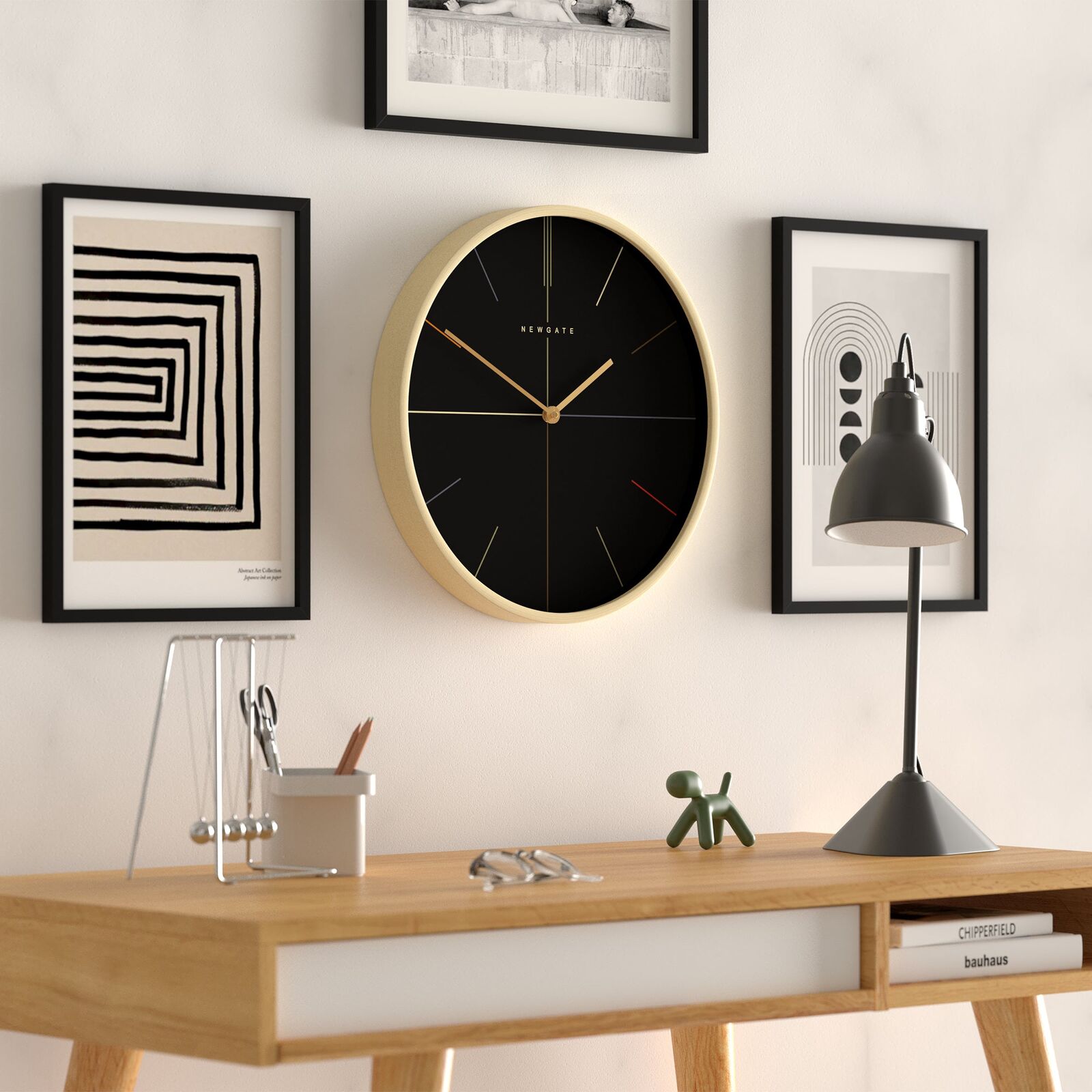 Newgate Mr Clarke Clock Pale Wood Reverse Hockey Dial Price