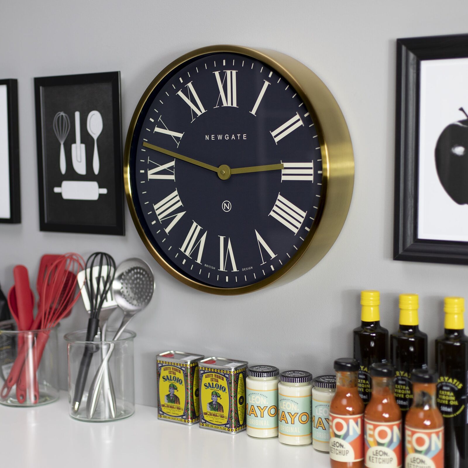 Newgate Mr Butler Wall Clock Radial Brass Price