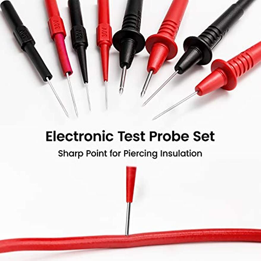 KAIWEETS 23PCS Multimeter Test Leads Kit with Replaceable Precision Probes Set and Alligator Clips, Test Probes, Test Hook, Flexible Wires Professiona Price