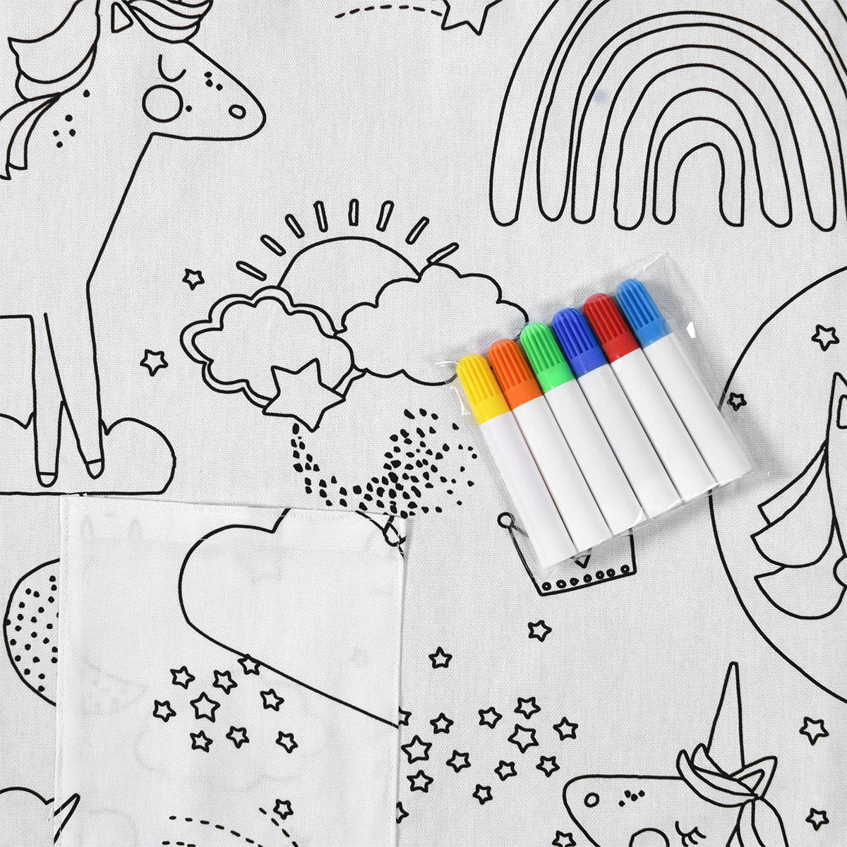 Happy Kids Dream Big Colour Me In Picnic Blanket 125 x 125 cm Price