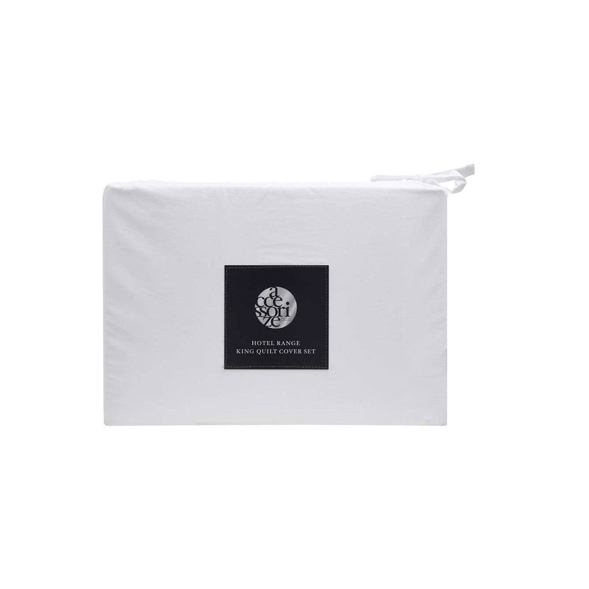 Accessorize White/Black Tailored Hotel Deluxe Cotton Quilt Cover Set Super King Price