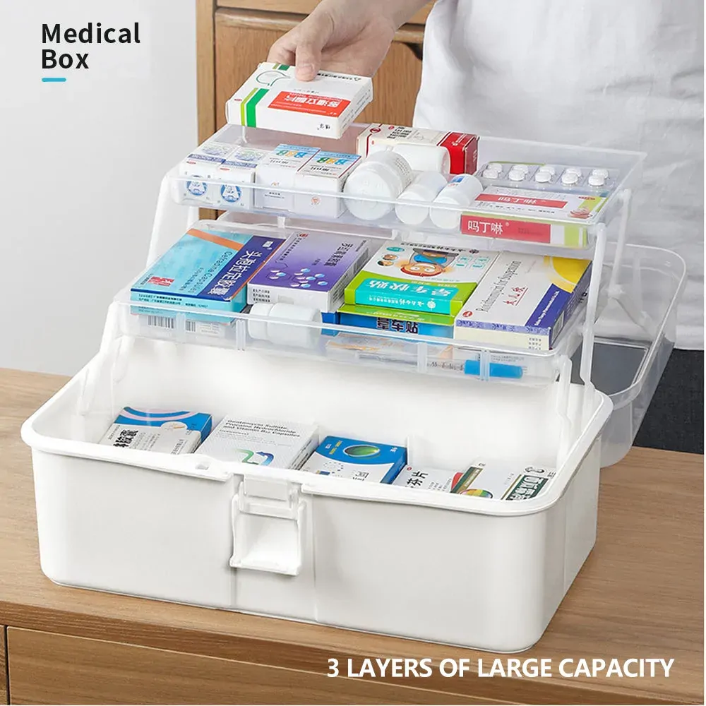 3 Layers Large Portable First Aid Kit Emergency Medical Storage Medicine Organizer Price