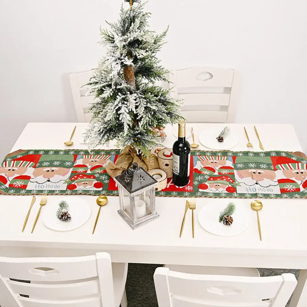 Christmas Table Runner thickened knitted Dining Tablecloth Xmas Party Decor(Tree) Price