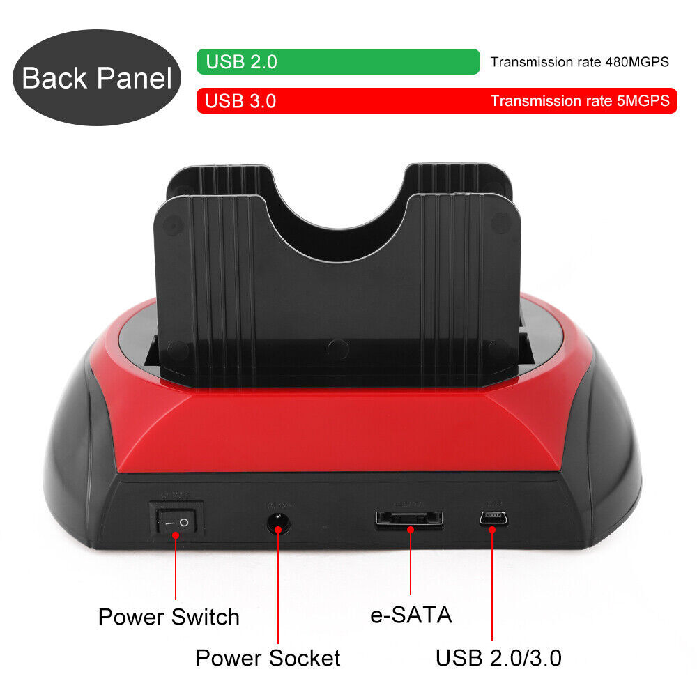 All In One Docking Station USB Dual-Bay Hard Drive 2.5" 3.5" IDE SATA SSD Card Reader Price