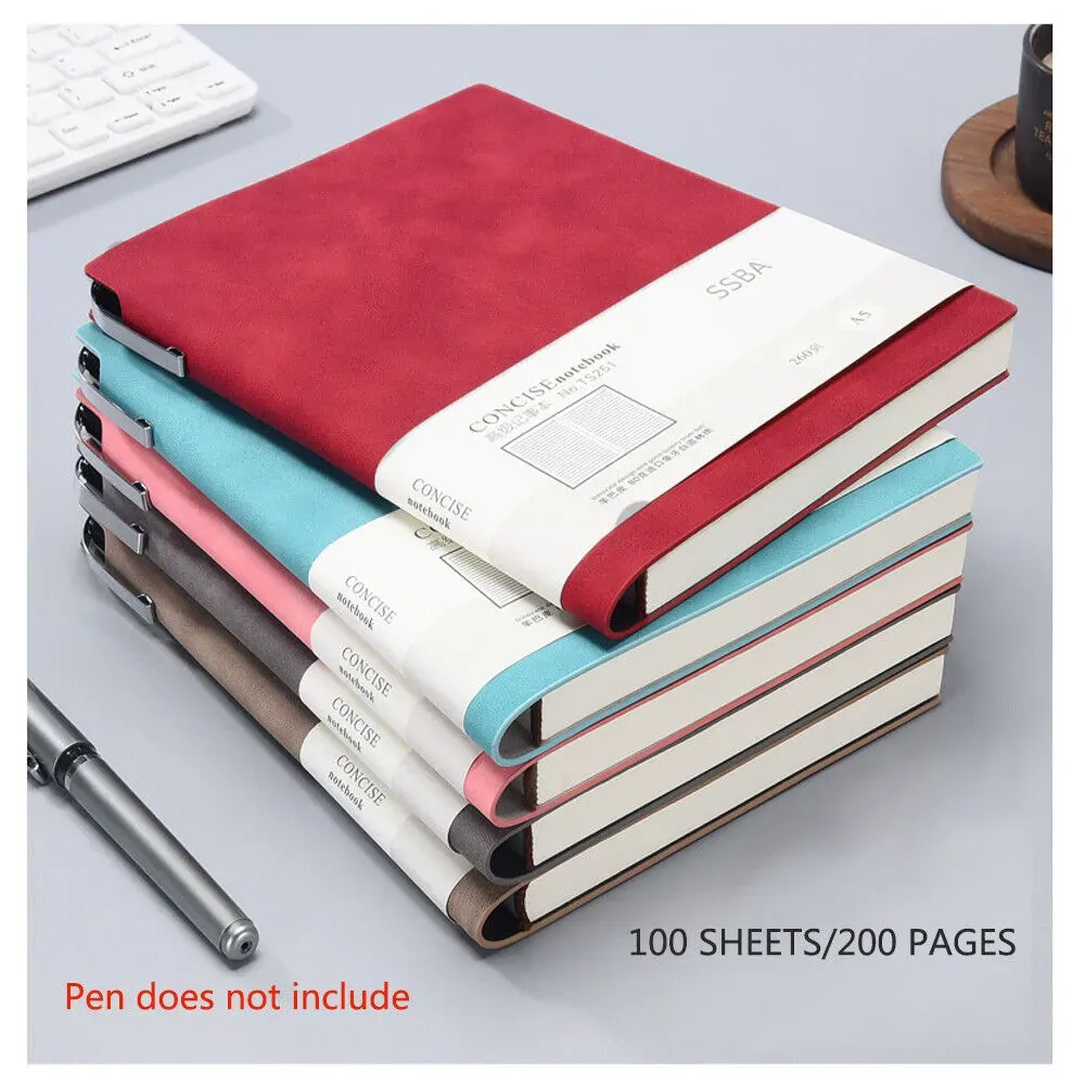 A5 200 Pages Fashion Glued PU Leather Cover Journal Travel Notebook Travellers Diary(Brown) Price