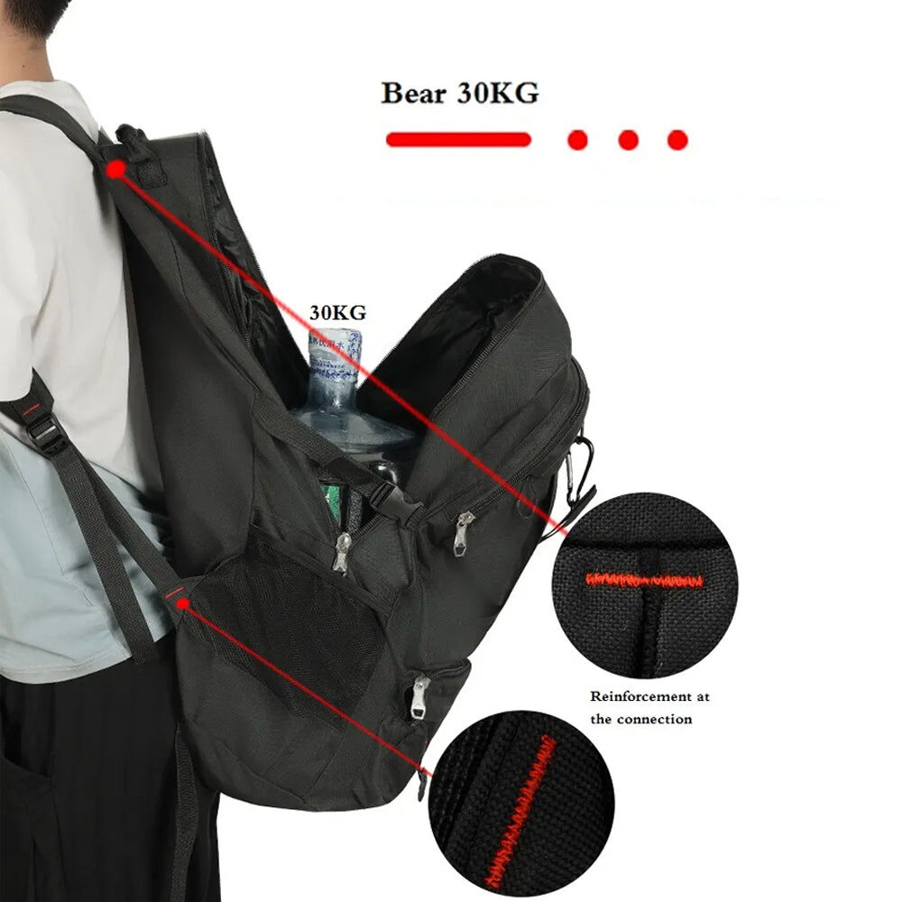 60L Travel Boarding Backpack Outdoor Trekking Luggage Hiking Camping Rucksack Large Capacity Storage Backpack(Khaki) Price