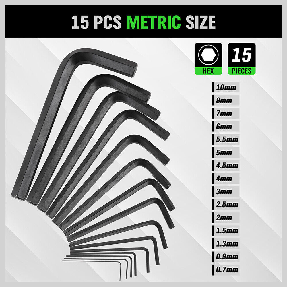 32Pcs Hex Key Set Allen Wrench Set Metric & SAE Storage Case L Shape Crv Au Price