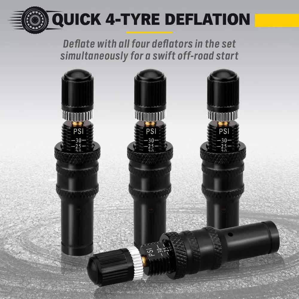 4Pcs Tyre Deflators Air Deflator Tire Valve Core Tool 10~30 PSI Portable 4x4 Au Price