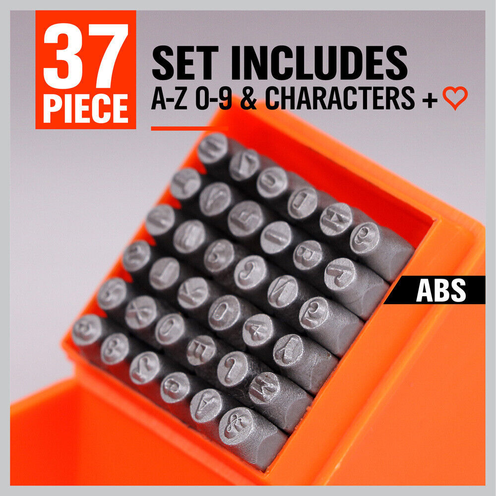 37Pcs Letter NStamp Punch Set DIY Hardened Ball Bearing Steel Tool 3mm Price