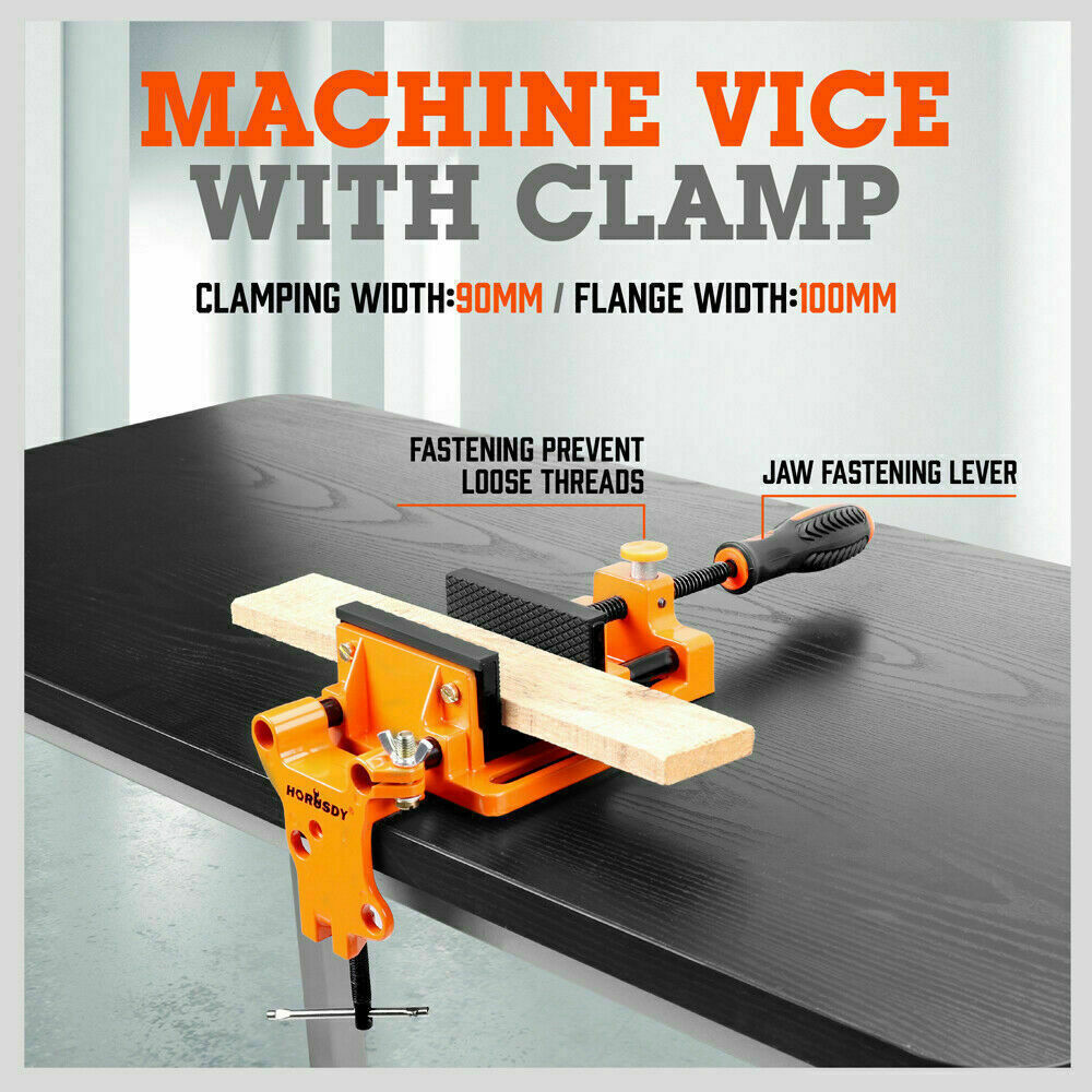 90mm Drill Press Bench Vice Quick Release Clamp Jaw Soft Grip Hand Pads Woodwork Price