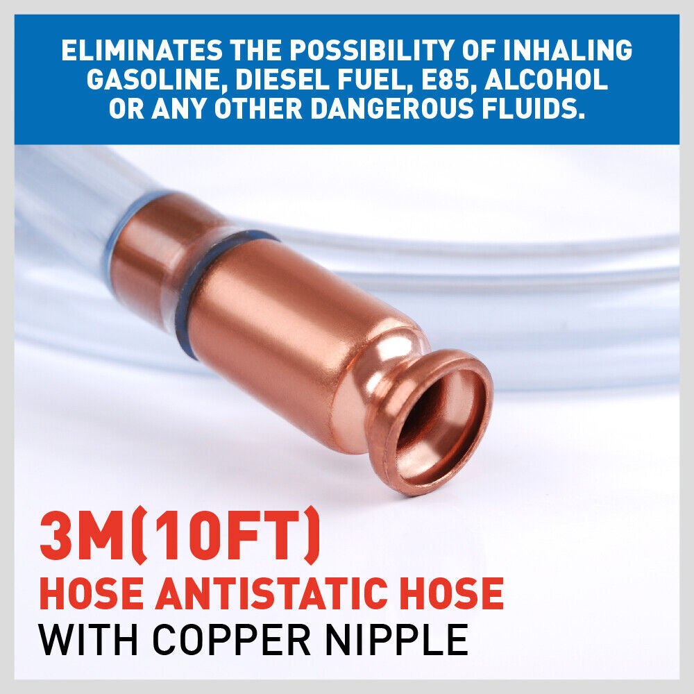 3M Self Priming Siphon Hose Water Jiggler Liquid Transfer Fuel Hose Pump Copper Price