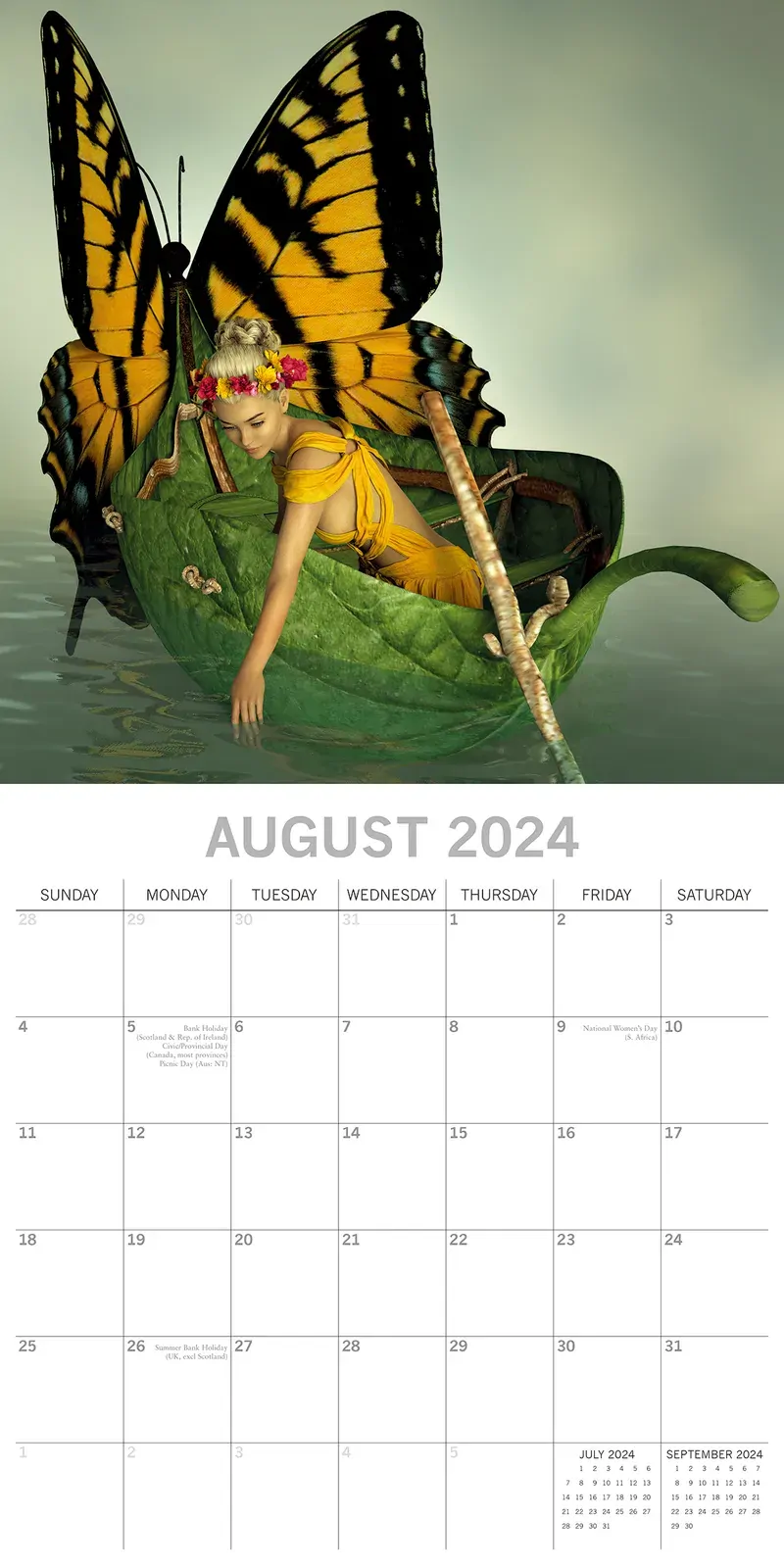 Fantasy Art - 2024 Square Wall Calendar 16 Months Arts Planner New Year Gift Price