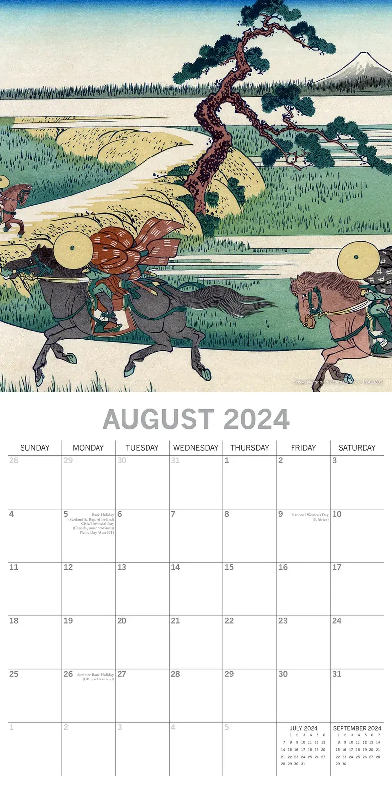 Hokusai 2024 Square Wall Calendar 16 Months Arts Planner Christmas New Year Gift Price
